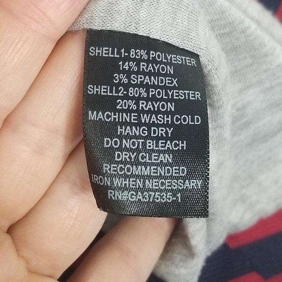 Monteau | Red Blue Nautical Striped Blazer Business Casual Jacket Size Medium - Picture 4 of 10